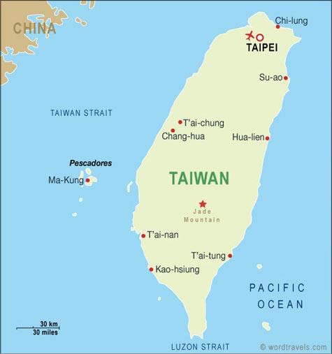 Тайван международното летище taoyuan картата