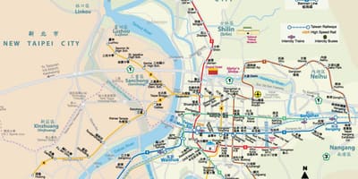 Тайван Тайпе MRT картата