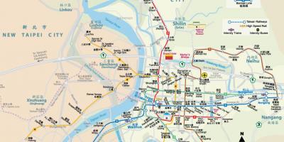 Карта на метрото в Тайван